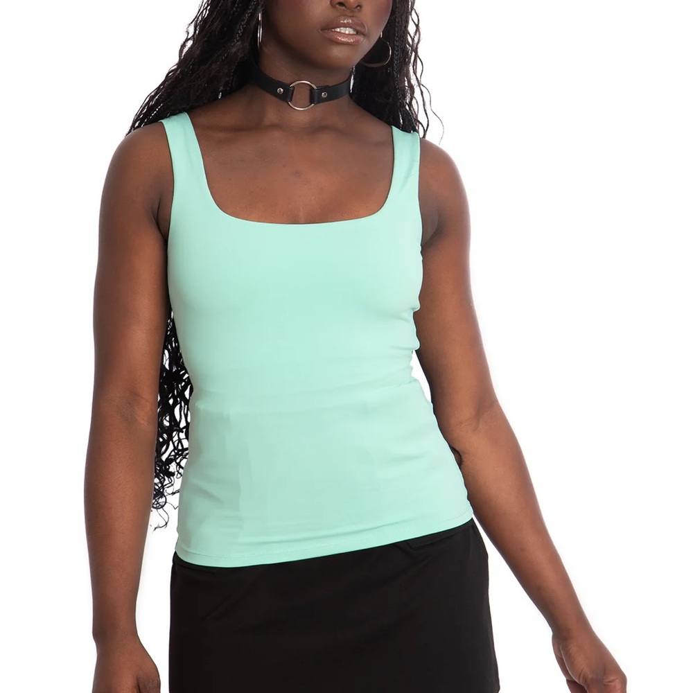 Blackmilk Mint Green Matte Tank Top